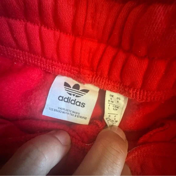 Men’s Adidas Red Jogger Pants SMALL - Picture 3 of 4